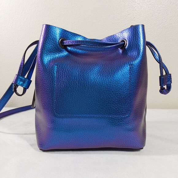 ULTRA RARE! Coach Leather Hologram Iridescent Derby Bucket Bag Great Condition - Picture 6 of 10